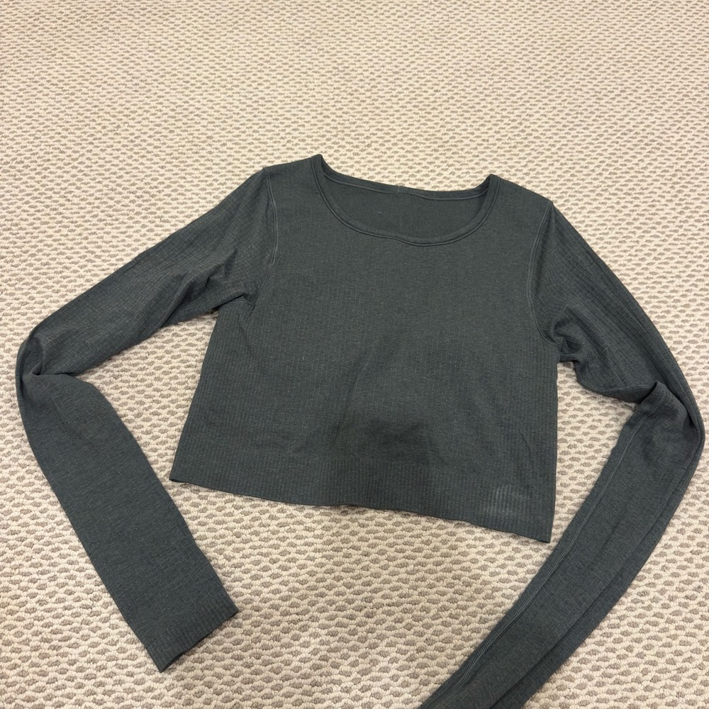 Lululemon Dark Green ebb to street Long Sleeve